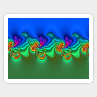 Psychedelic Wave Design Sticker